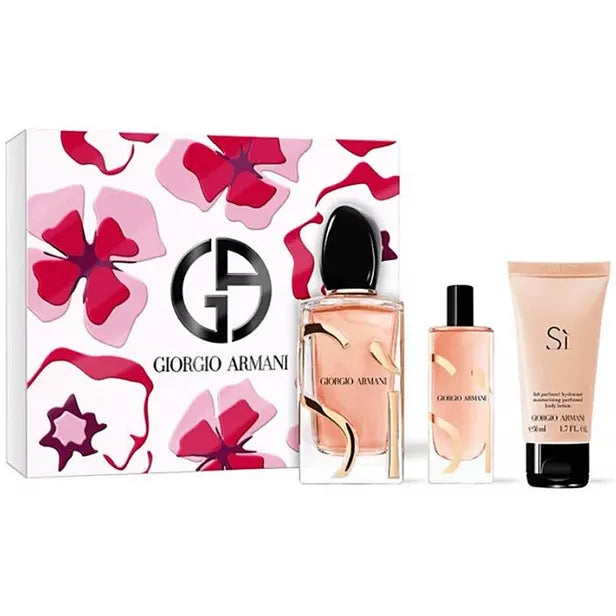 Kit Perfume Giorgio Armani SI EDP 100mL+15mL+Body Lotion 50mL - Feminino