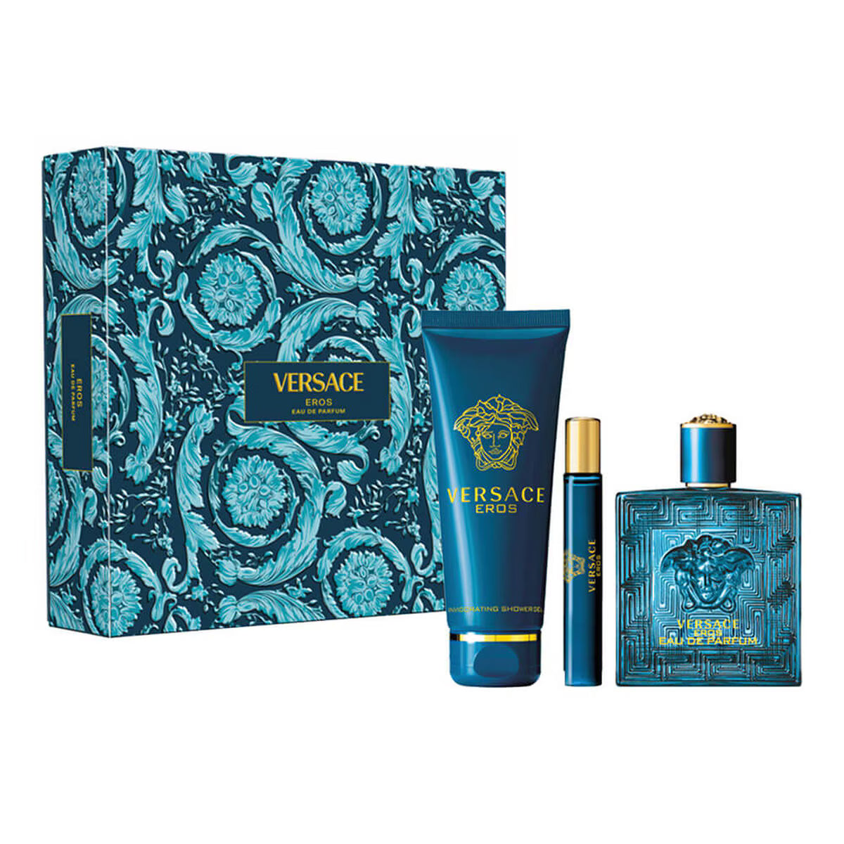 Kit de Versace Eros Parfum 100mL + 5mL + Shower Gel 150mL - Masculino